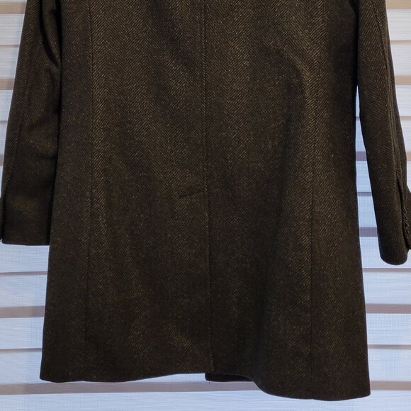 Club Monaco Loukas Herringbone Manteaux Black Mix/Noir Wool Coat - Men's, NWT - Picture 5 of 10